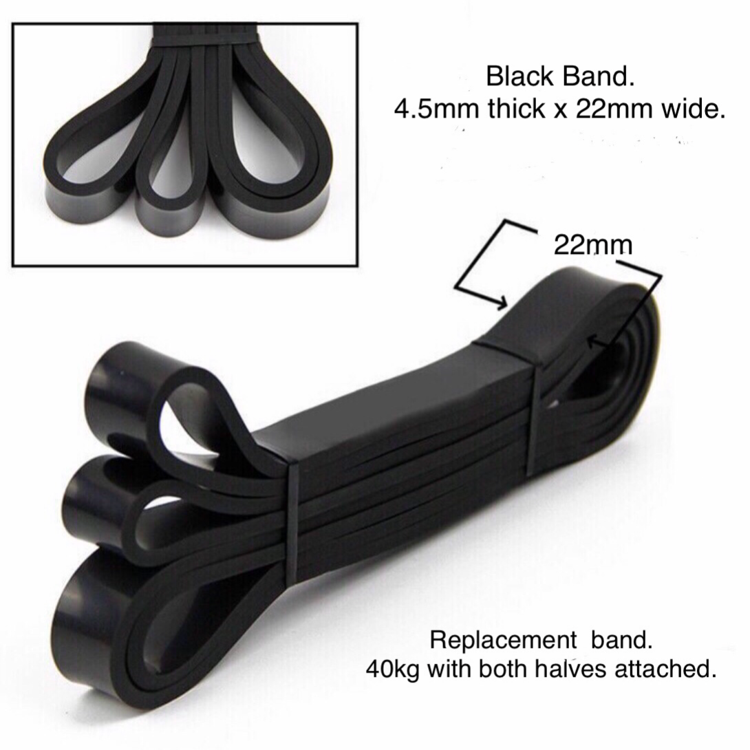 Black Resistance Band. Free Shipping to most locations in NZ. Gst Included.